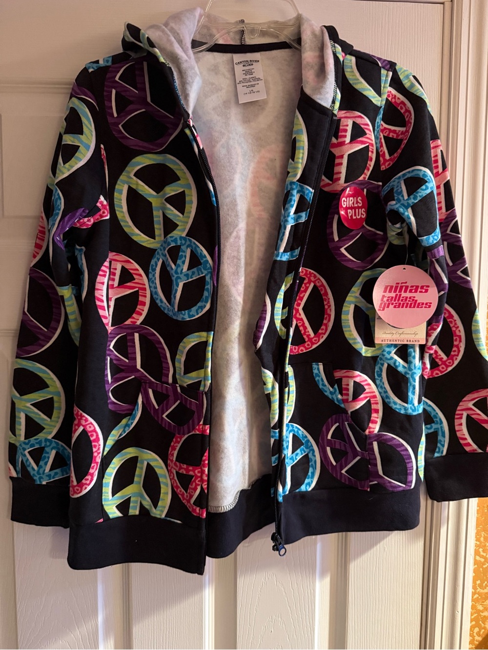 Canyon River Blues Peace Sign Zip Hoodie Jacket